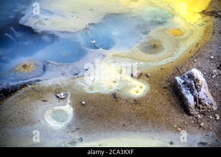 Waiotapu Geotermale Valley Pools, Nuova Zelanda. Foto Stock