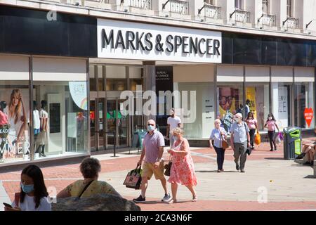 Broad Street, Reading, Berkshire Foto Stock