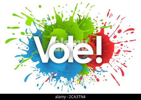 vota parola e spruzzi Foto Stock