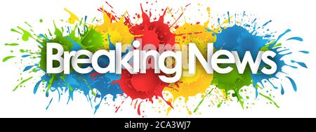 Breaking News word in background di Splash Foto Stock