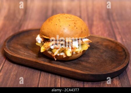 Gustoso Shawarma, hamburger di pollo Foto Stock
