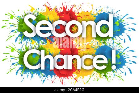 Secondo Chance sullo sfondo di Splash Foto Stock