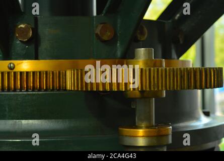 ruota dentata in ottone Foto Stock
