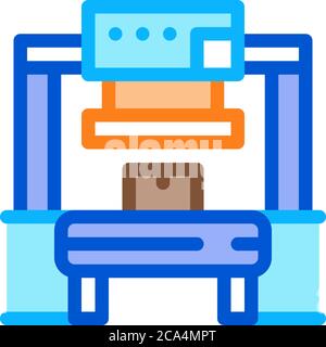 illustrazione del profilo vettoriale dell'icona dello strumento di produzione Illustrazione Vettoriale