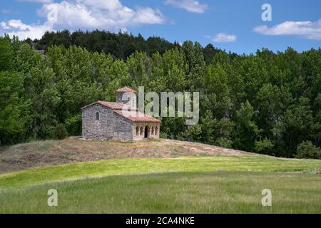 Chiesa Mosarabica Ermita Santa Cecilia a Barriosuso a Castiglia e Leon, Spagna Foto Stock