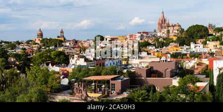 Paesaggio urbano di San Miguel de Allende, Guanajuato, Messico Foto Stock