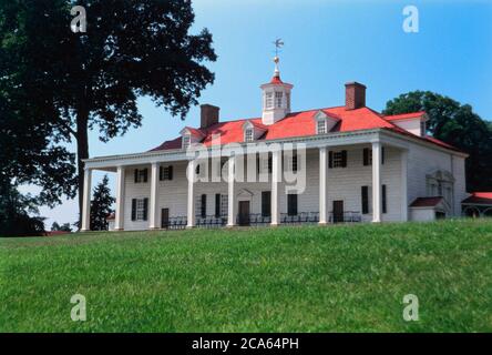 Vista della George Washington House, Mount Vernon, Virginia, Stati Uniti Foto Stock