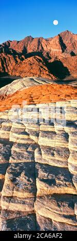 Dune pietrificate, Snow Canyon state Park, Utah, USA Foto Stock