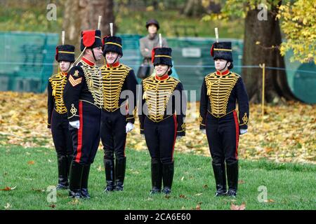 La truppa del re, Royal Horse Artillery, Londra Foto Stock
