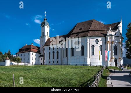 Wieskirche, Chiesa, Baviera, Germania Foto Stock