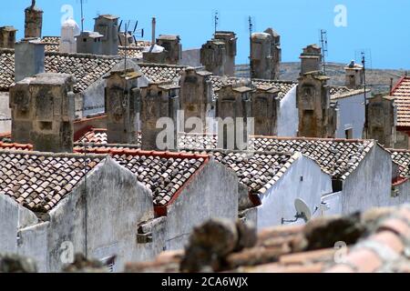 Monte Sant'Angelo, Puglia/Italia la città della Puglia, Italia meridionale, meta di pellegrinaggio per il Santuario di San Michele Arcangelo Foto Stock