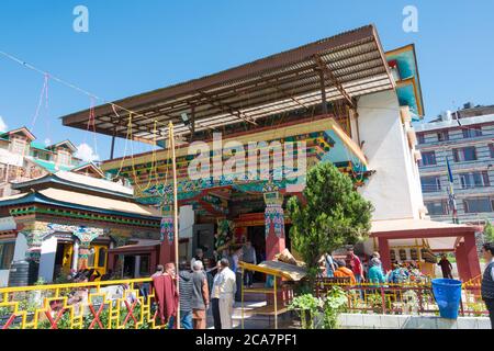 Manali, India - la Società Buddista dell'Himalaya Manali, un famoso tempio buddista tibetano a Manali, Himachal Pradesh, India. Foto Stock