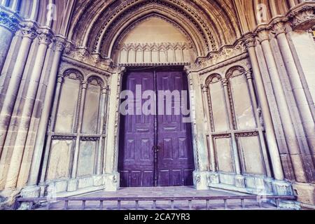 La Moschea di Selimiye, ex Cattedrale di Santa Sofia a Nicosia, Cipro del Nord Foto Stock