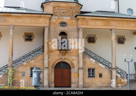 Gustav Siegle Haus, quartiere della città Leonhardsviertel, centro di Stoccarda, Stato federale Baden-Württmberg, Germania meridionale, Europa Foto Stock