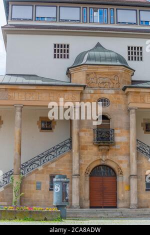 Gustav Siegle Haus, quartiere della città Leonhardsviertel, centro di Stoccarda, Stato federale Baden-Württmberg, Germania meridionale, Europa Foto Stock