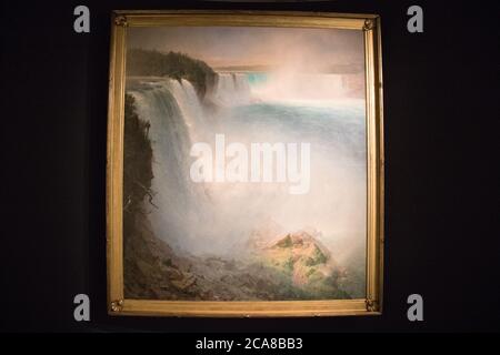 Un dipinto delle Cascate del Niagara, dal lato americano 1867, di Frederic Edwin Church (USA, 1826-1900). Foto Stock
