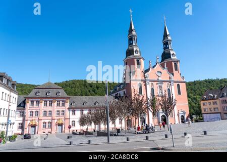 La Basilica di San Salvatore, a Prüm, Eifel, Renania-Palatinato, Germania Foto Stock