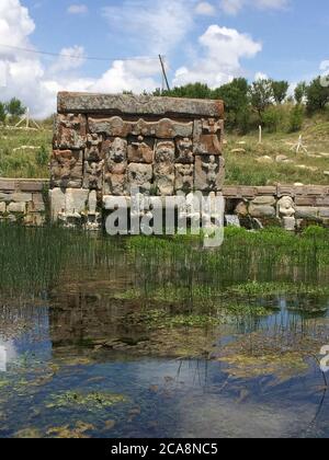Hittite Santuario di sorgente di Eflatunpinar - Beysehir-Konya-Turchia Foto Stock