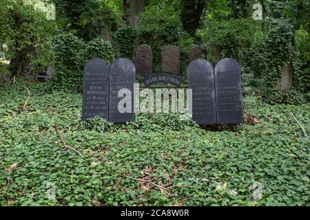 Friedhof Weißensee, cimitero di Weissensee, il più grande cimitero ebraico d'Europa Foto Stock