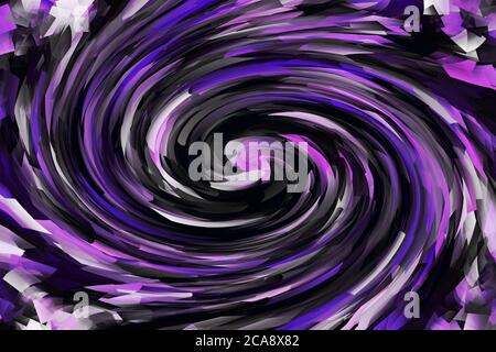 Fiore caleidoscopio modello astratto sfondo. Sfondo violetto astratto caleidoscopio frattale. Motivi frattali astratti floreali simmetrici geometriche Foto Stock