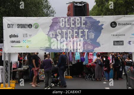 Fiera di Glebe Street 2015. Foto Stock