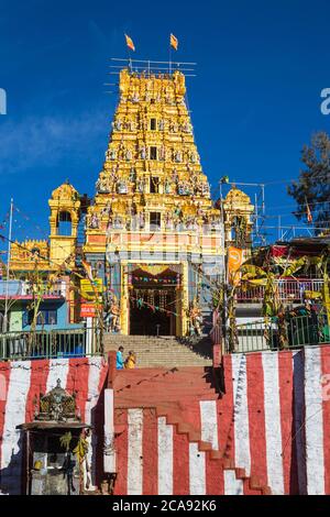 Tempio indù, Talawakelle, Nuwara Eliya, Provincia Centrale, Sri Lanka, Asia Foto Stock