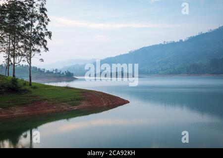 Lago di Castlereagh, Hatton, Provincia Centrale, Sri Lanka, Asia Foto Stock