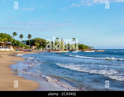 Frenchman's Beach, Treasure Beach, Saint Elizabeth Parish, Giamaica, Indie Occidentali, Caraibi, America Centrale Foto Stock