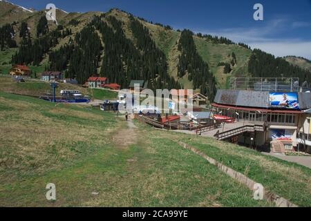 Stazione sciistica di Shymbulak (Chimbulak), Almaty, Kazakistan Foto Stock