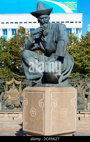 Piazza della Repubblica, statua, Almaty in Kazakistan e in Asia centrale Foto Stock