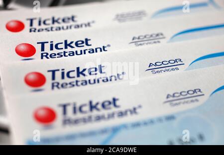 Buoni per il pranzo al Ticket Restaurant emessi dalla società Accor Services. (Foto CTK/Martin Sterba) Foto Stock