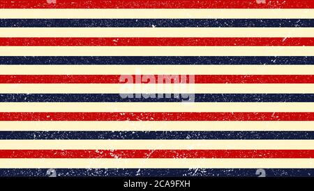 Striscia retro blu e rossa con filtro a grunge modello Premium Vector Illustrazione Vettoriale