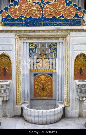 Particolare dell'interno del palazzo Topkapi a Istanbul, Turchia Foto Stock