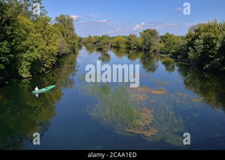 IL FIUME KORANA A KARLOVAC, CROAZIA Foto Stock