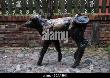 Wroclaw, Polonia - 20 luglio 2020: Monumento "in onore degli animali da macello" (stare Jatki Wroclaw) Foto Stock