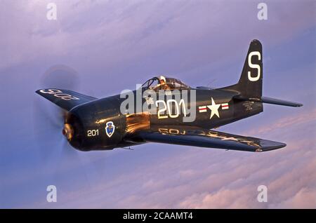 Aereo della seconda Guerra Mondiale Grumman F8-F Bearcat Foto Stock