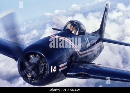 Aereo della seconda Guerra Mondiale Grumman F8-F Bearcat Foto Stock