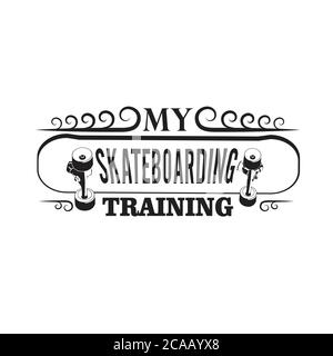 Skater Quotes e slogan buono per Tee. Il mio corso di skateboarding. Illustrazione Vettoriale