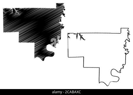 Crawford County, Indiana (Stati Uniti, Stati Uniti d'America, Stati Uniti, Stati Uniti, Stati Uniti) mappa vettoriale illustrazione, schizzo scrimolo Crawford mappa Illustrazione Vettoriale