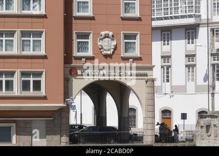 A Coruña-Spain.ingresso all'hotel Finisterre in UNA Coruña con una categoria a 5 stelle appartenente alla Collezione NH il 21 luglio 2020 Foto Stock