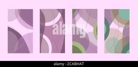 Storie colorate sui social media texture e modelli Illustrazione Vettoriale