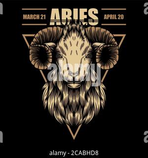 Immagine vettoriale ARIES Zodiac per la vostra azienda o marca Illustrazione Vettoriale