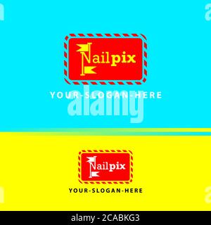 La lettera con il logo del nastro può essere utilizzata per aziende e aziende Illustrazione Vettoriale