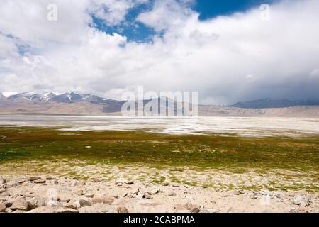 Ladakh, India - Lago di Tso Kar in Ladakh, Jammu e Kashmir, India. Foto Stock