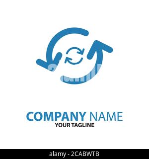 Caricamento del concetto di Logo, può essere utilizzato per aziende e aziende Illustrazione Vettoriale