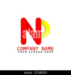 La lettera con il logo NP può essere utilizzata per aziende e aziende Illustrazione Vettoriale