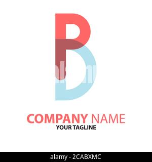 Il concetto iniziale di logo PD DP può essere utilizzato per aziende e aziende Illustrazione Vettoriale