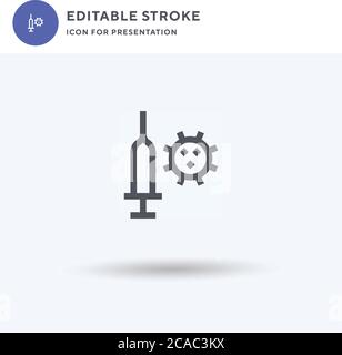 Vettore dell'icona della malattia, segno piatto riempito, pittogramma solido isolato su bianco, illustrazione del logo. Icona malattia per la presentazione. Illustrazione Vettoriale