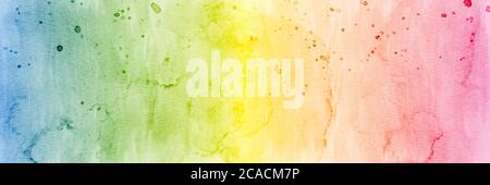 Astratto colorato arcobaleno colorazione acquerello per texture sfondo. Colorazione vettore artistico utilizzato come elemento nel disegno decorativo della bandiera, Illustrazione Vettoriale