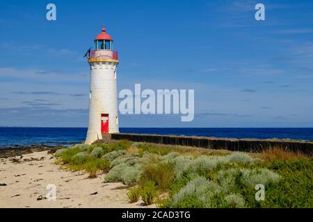 Port Fairy faro Foto Stock